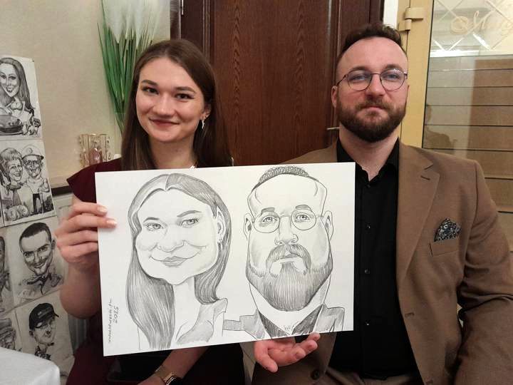 karykaturzysta na wesele event
